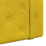 vidaXL Tête de lit suspendue Jaune Velours