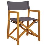 vidaXL Chaises de réalisateur pliables lot de 2 gris foncé tissu