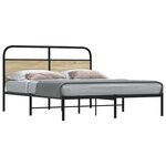 vidaXL Cadre de lit sans matelas 160x200 cm chêne sonoma