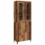 vidaXL Haut Armoire 2 Pièces Bois ancien 69 5 x 34 x 180 cm