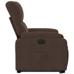 vidaXL Fauteuil inclinable électrique marron tissu microfibre