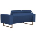 vidaXL Ensemble de canapé 2 Pièces Tissu Bleu