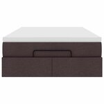 VidaXL Cadre de lit ottoman avec matelas marron foncé 120x190 cm tissu