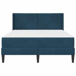 vidaXL Cadre de lit avec matelas Bleu 160 x 200 cm Velours