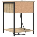 vidaXL Cabinet de chevet avec tiroir Chêne sonoma 42 x 41 x 56 cm
