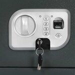 vidaXL Coffre électronique numérique avec verrouillage par empreinte digitale 25x35x25 cm en acier