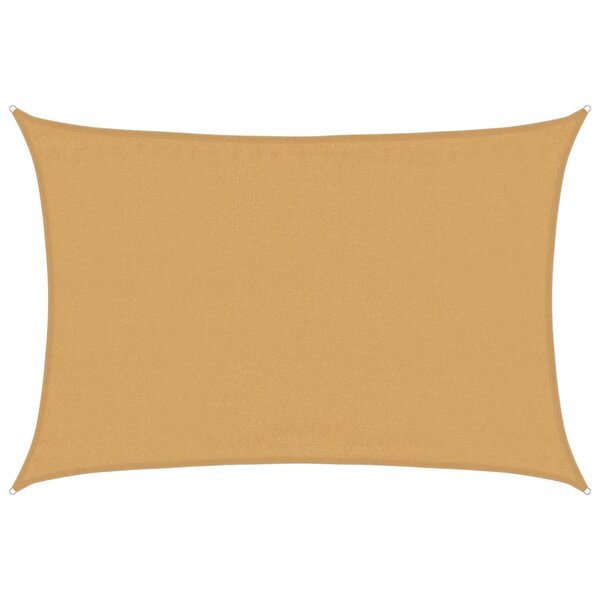 vidaXL Voile d'ombrage 160g/m² rectangulaire sable 3 5x4 5 m PEHD