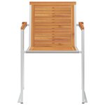 vidaXL Chaises de jardin avec coussins lot de 2 Acacia solide et acier