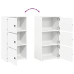 vidaXL Bibliothèque blanc 40x24x77 cm bois d'ingénierie
