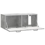 vidaXL Meuble TV mural Gris béton 78 5 x 31 x 30 cm Bois d'ingénierie