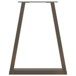 vidaXL Pieds de table à manger en forme de V  2 pièces  acier naturel  60 x (72-73 3) cm