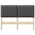 vidaXL Tête de lit capitonnée Brun et gris foncé 120 cm Pin massif