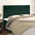 vidaXL Tête de lit Vert foncé 180x7x118/128 cm Velours