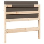 vidaXL Tête de lit capitonnée Marron et Taupe 90 cm Pin massif