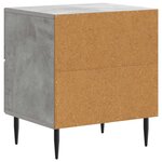 vidaXL Cabinet de chevet 2 Pièces Gris béton 43 x 34 5 x 47 5 cm