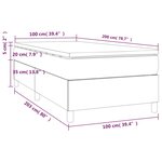vidaXL Lit à sommier tapissier avec matelas Crème 100x200cm Similicuir