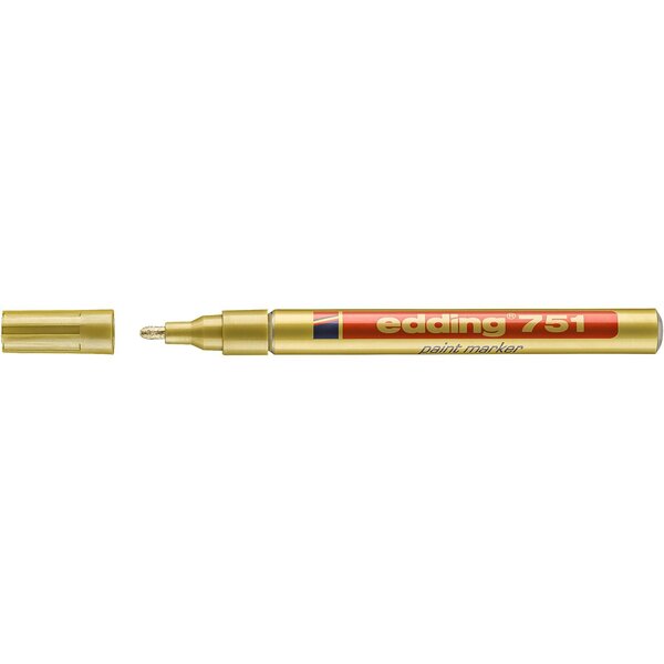 Marqueur Peinture 751 Or Pointe Ronde 1-2 mm EDDING