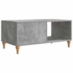 vidaXL Table basse Gris béton 90 x 50 x 40 cm Bois d'ingénierie