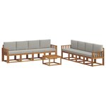 vidaXL Ensemble de canapés d'extérieur 9 pc Gris Naturel et Clair