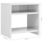 vidaXL Table de chevet Blanc brillant 40x30x40 cm bois d'ingénierie
