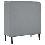 vidaXL Canapé à Haut Dossier Gris clair 109 x 56 x 121 cm tissu