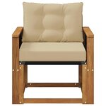 vidaXL Sofa de milieu extérieur Bois d'Acacia Massif Naturel