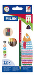 Crayons bicolores triangulaires 12 pièces