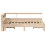 vidaXL Lit bibliothèque sans matelas 135x190 cm bois de pin massif