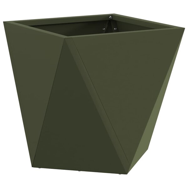 vidaXL Jardinière Vert olive 30 x 30 x 30 cm Acier