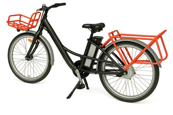 Vélo électrique du facteur, reconditionné - Taille normale - Noir/ Rouge