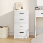 Buffet vidaXL Blanc 40x41x75 cm en bois d'ingénierie