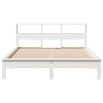 vidaXL Lit bibliothèque sans matelas blanc 120x200 cm bois pin massif