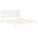 vidaXL Cadre de lit Blanc Bois de pin massif 200x200 cm