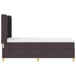 vidaXL Lit à ressorts avec matelas marron foncé  100x200 cm  tissu.