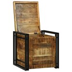 vidaXL Boîte de rangement 50 x 50 x 50 cm - Bois de manguier massif