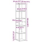 vidaXL Armoire d'angle chêne artisanal 33x33x165 cm bois d'ingénierie