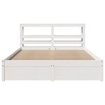 vidaXL Cadre de lit avec tête de lit sans matelas blanc 140x200 cm