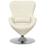 Fauteuil Œuf vidaXL en Velours Crème