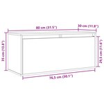 vidaXL Armoire murale Marron miel 80x30x35 cm Bois de pin massif
