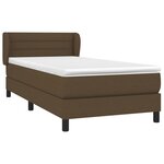 vidaXL Sommier à lattes de lit avec matelas Marron foncé 100x200 cm