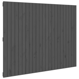 vidaXL Tête de lit murale Gris 146 5x3x110 cm Bois massif de pin