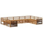 vidaXL Ensemble de canapés d'extérieur 9 pc Naturel