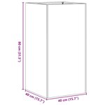 vidaXL Jardinière 40x40x80 cm acier inoxydable