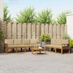 vidaXL Ensemble de canapés d'extérieur 8 pc Naturel et Beige
