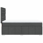 vidaXL Sommier à lattes de lit avec matelas Gris foncé 80x200 cm Tissu