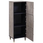 vidaXL Haut Armoire avec tiroir Gris et or 40 x 33.5 x 110 cm