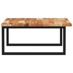 vidaXL Étagère de vasque murale acier et bois massif d'acacia