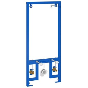 vidaXL Support mural de salle de bain Bleu 50 x 17.5 x 136 cm Acier