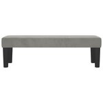 Banc banquette gris clair 100 x 30 x 30 cm velours 02_0010548