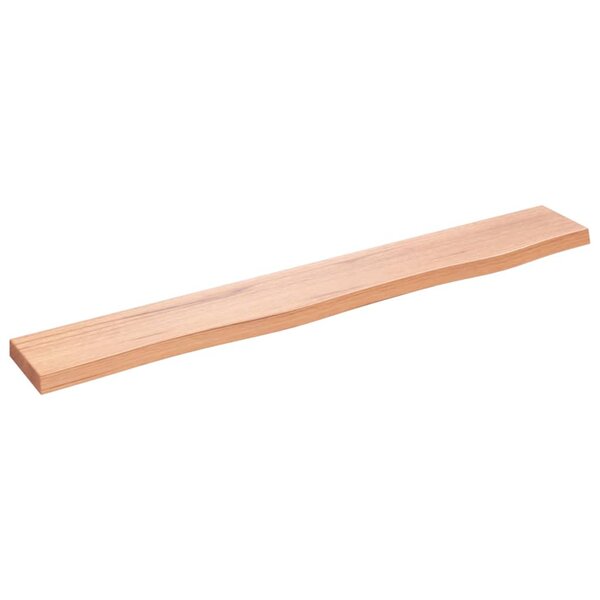 vidaXL Étagère murale marron clair 80x10x2 cm bois chêne massif traité